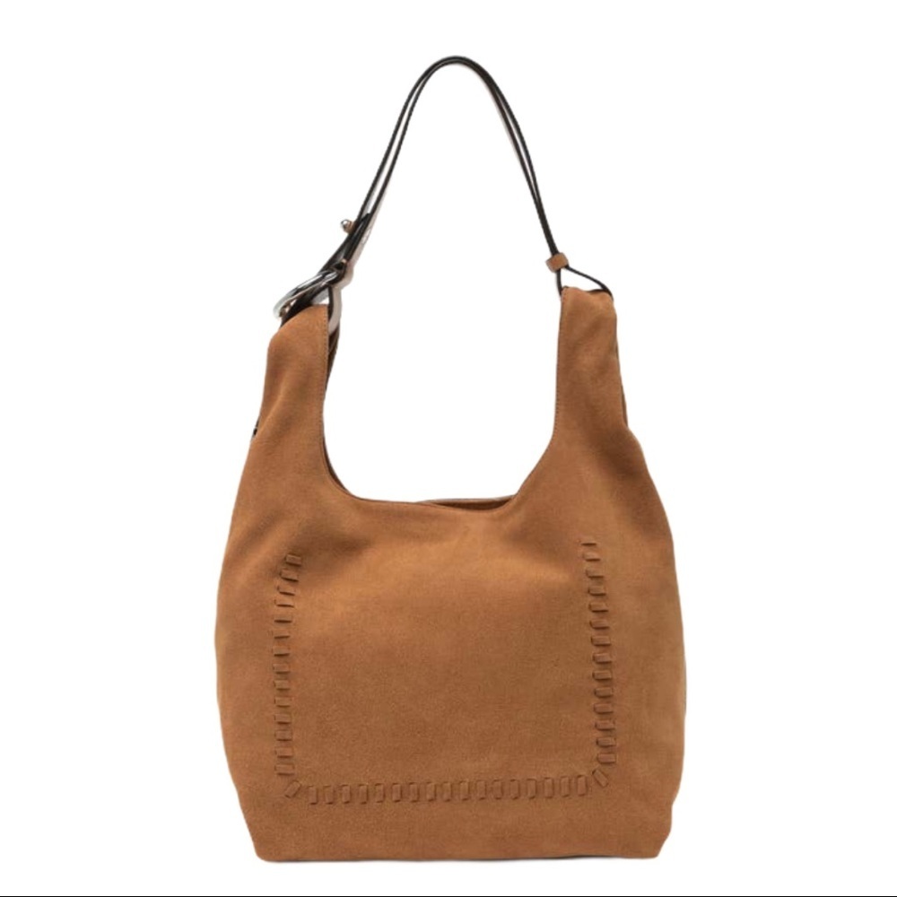 REBECCA MINKOFF Suede Karlie Whipstich Hobo Bag